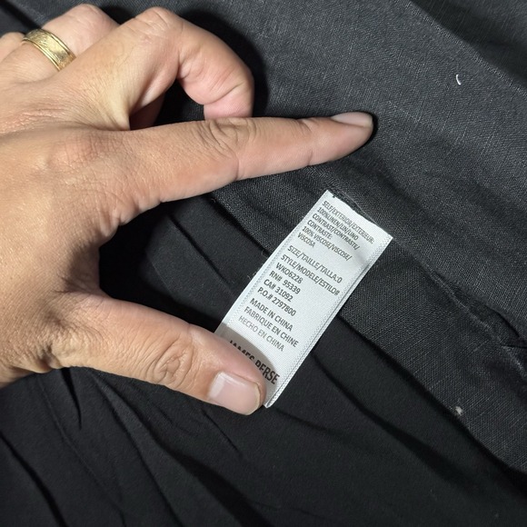 James Perse Standard NWT Womens Button Down Short Sleeve Dress Linen Size S - Picture 6 of 10